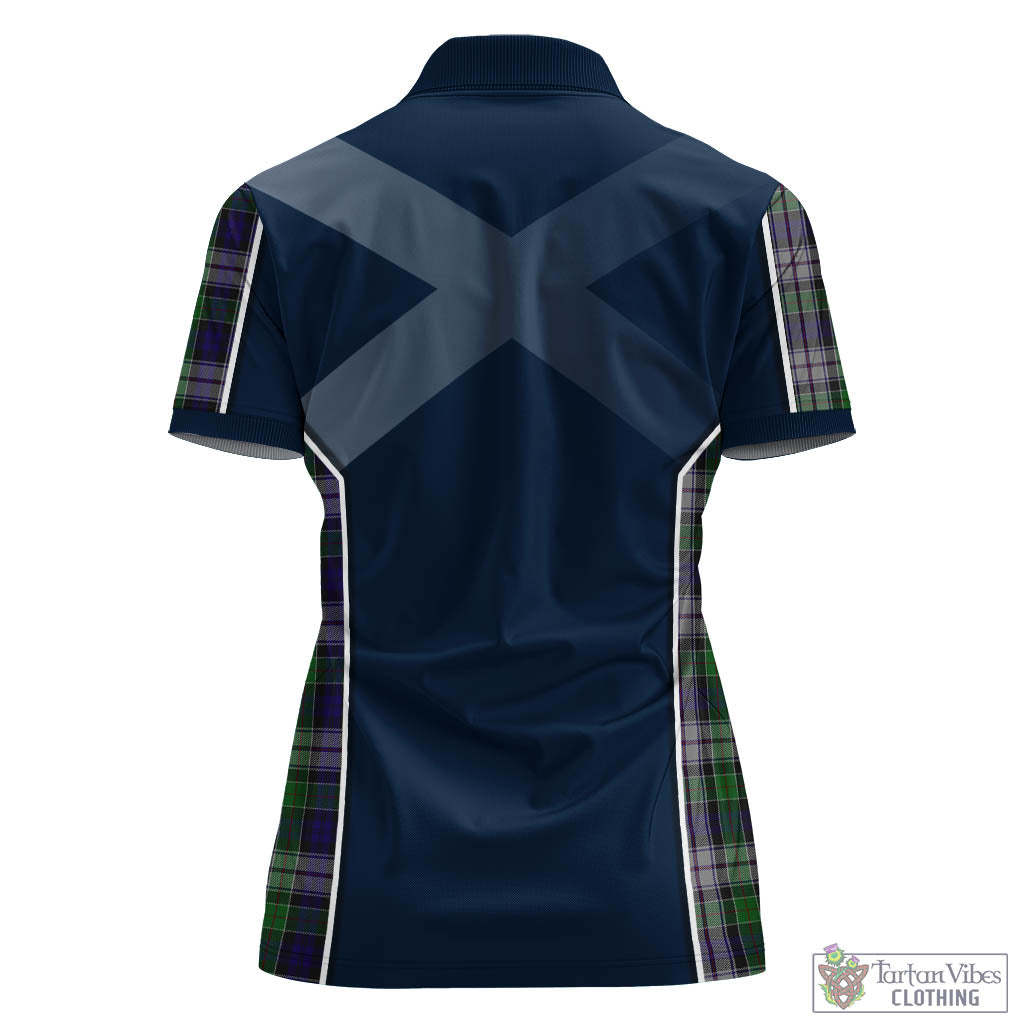 Colquhoun Dress Tartan Women's Polo Shirt with Family Crest and Lion Rampant Vibes Sport Style - Tartan Vibes Clothing