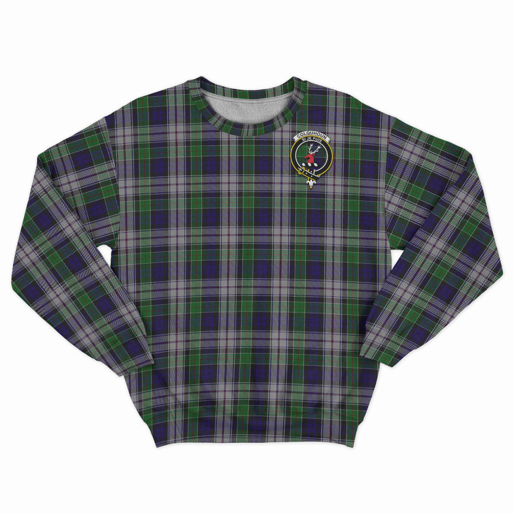 Colquhoun Dress Tartan Sweatshirt with Family Crest - Tartan Vibes Clothing