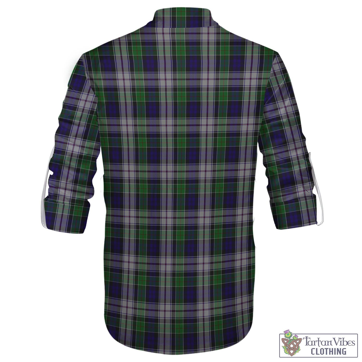 Tartan Vibes Clothing Colquhoun Dress Tartan Men's Scottish Traditional Jacobite Ghillie Kilt Shirt