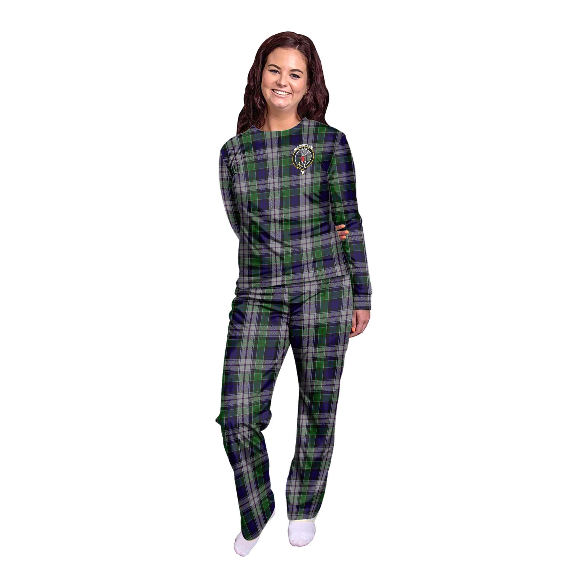 Colquhoun Dress Tartan Pajamas Family Set with Family Crest - Tartan Vibes Clothing