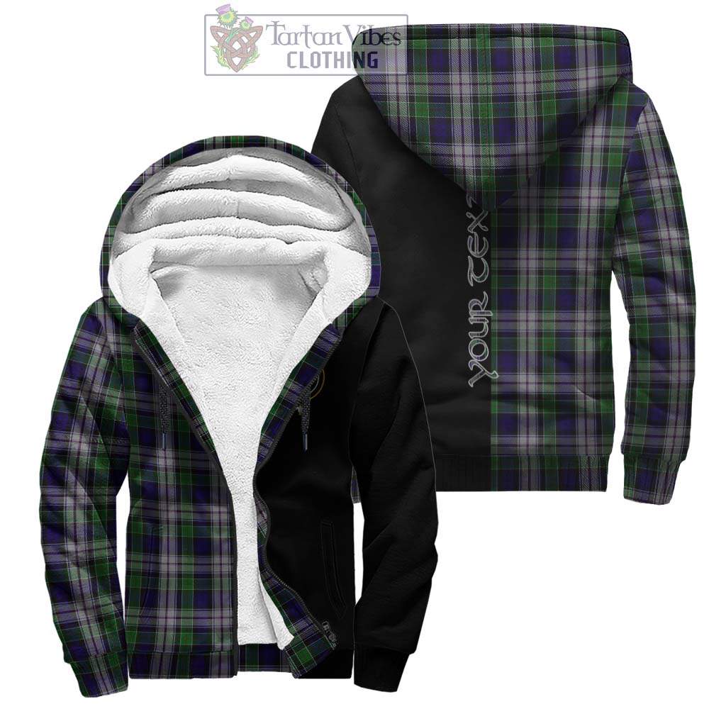 Tartan Vibes Clothing Colquhoun Dress Tartan Sherpa Hoodie with Family Crest and Half Of Me Style