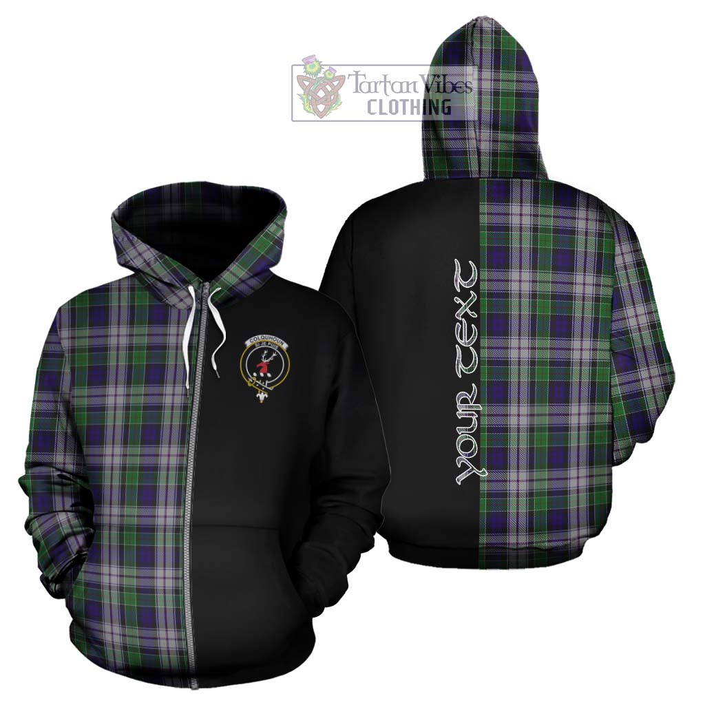 Tartan Vibes Clothing Colquhoun Dress Tartan Hoodie with Family Crest and Half Of Me Style