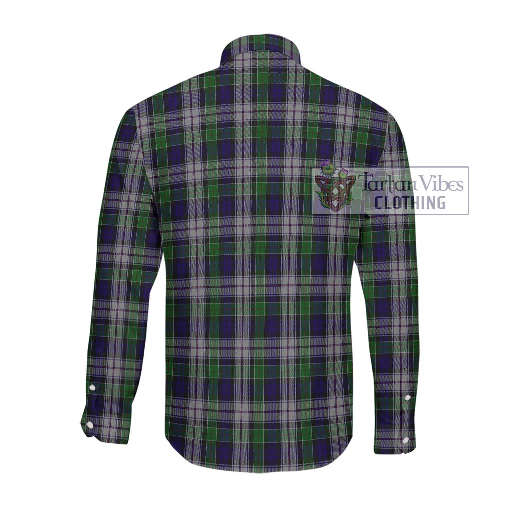 Tartan Vibes Clothing Colquhoun Dress Tartan Long Sleeve Button Shirt with Family Crest DNA In Me Style