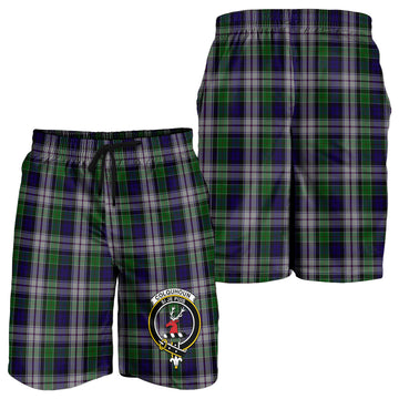 Colquhoun Dress Tartan Mens Shorts with Family Crest