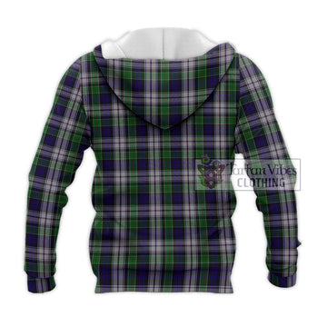 Colquhoun Dress Tartan Knitted Hoodie with Family Crest DNA In Me Style