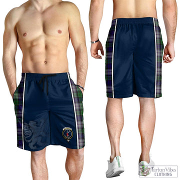 Colquhoun Dress Tartan Men's Shorts with Family Crest and Lion Rampant Vibes Sport Style