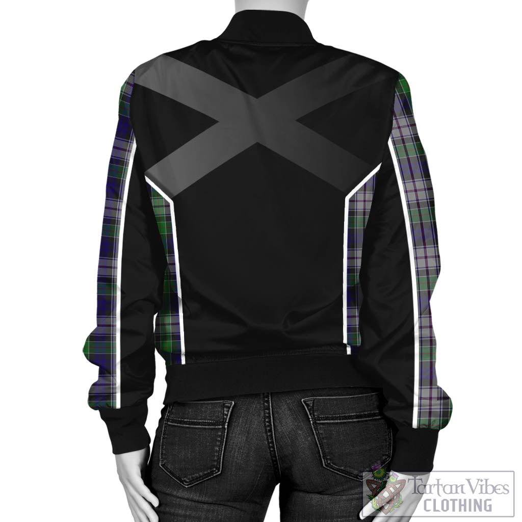 Tartan Vibes Clothing Colquhoun Dress Tartan Bomber Jacket with Family Crest and Scottish Thistle Vibes Sport Style