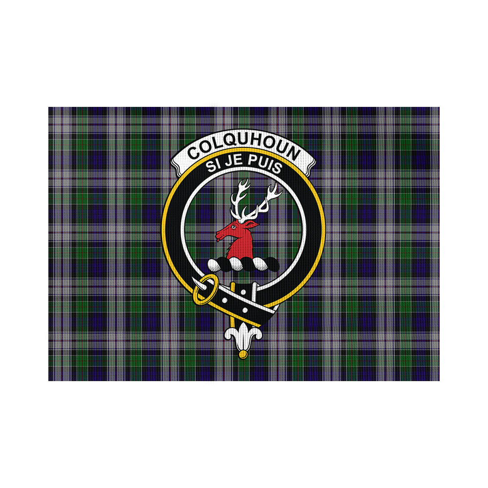 Colquhoun Dress Tartan Flag with Family Crest - Tartan Vibes Clothing