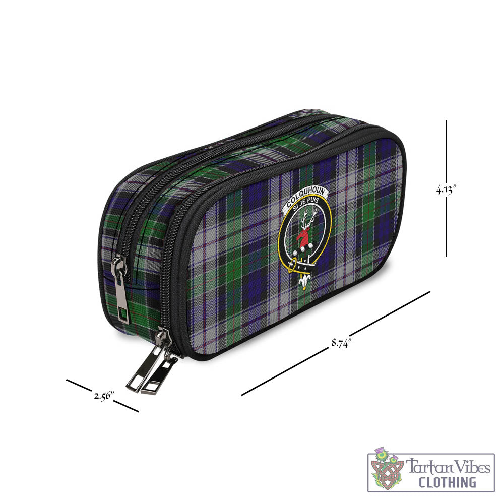 Tartan Vibes Clothing Colquhoun Dress Tartan Pen and Pencil Case with Family Crest