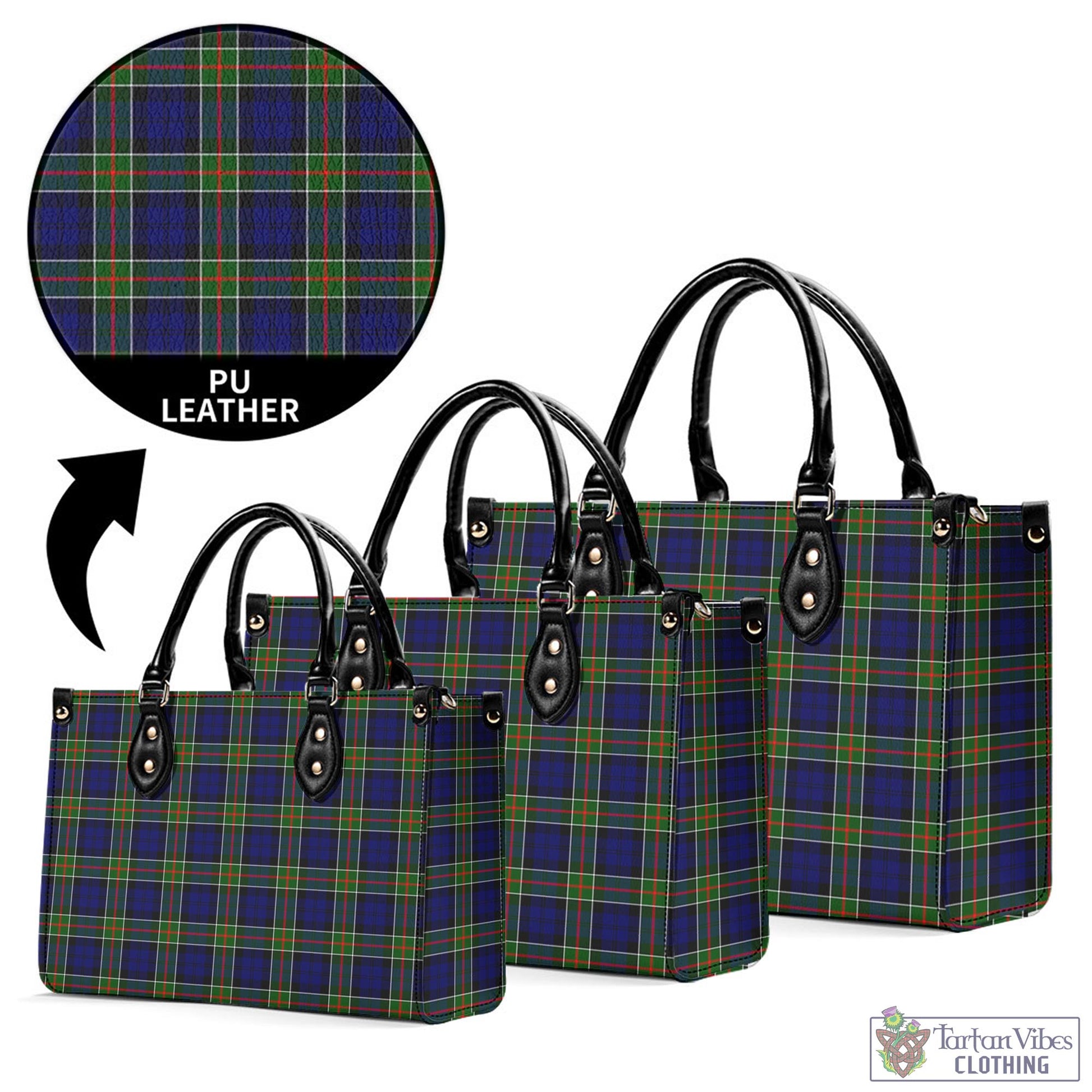 Tartan Vibes Clothing Colquhoun Modern Tartan Luxury Leather Handbags