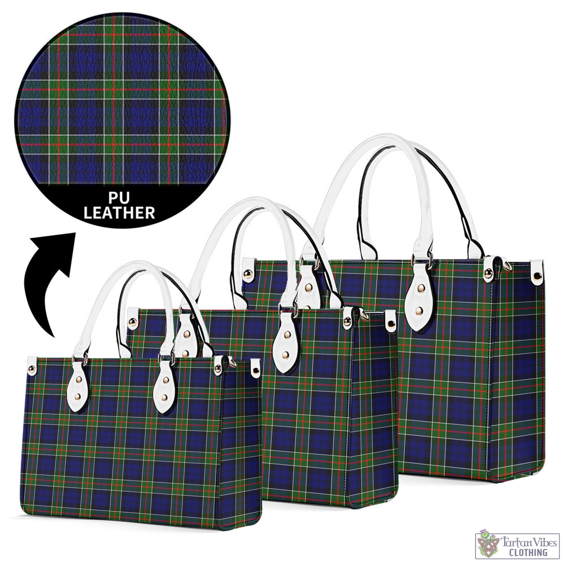 Tartan Vibes Clothing Colquhoun Modern Tartan Luxury Leather Handbags