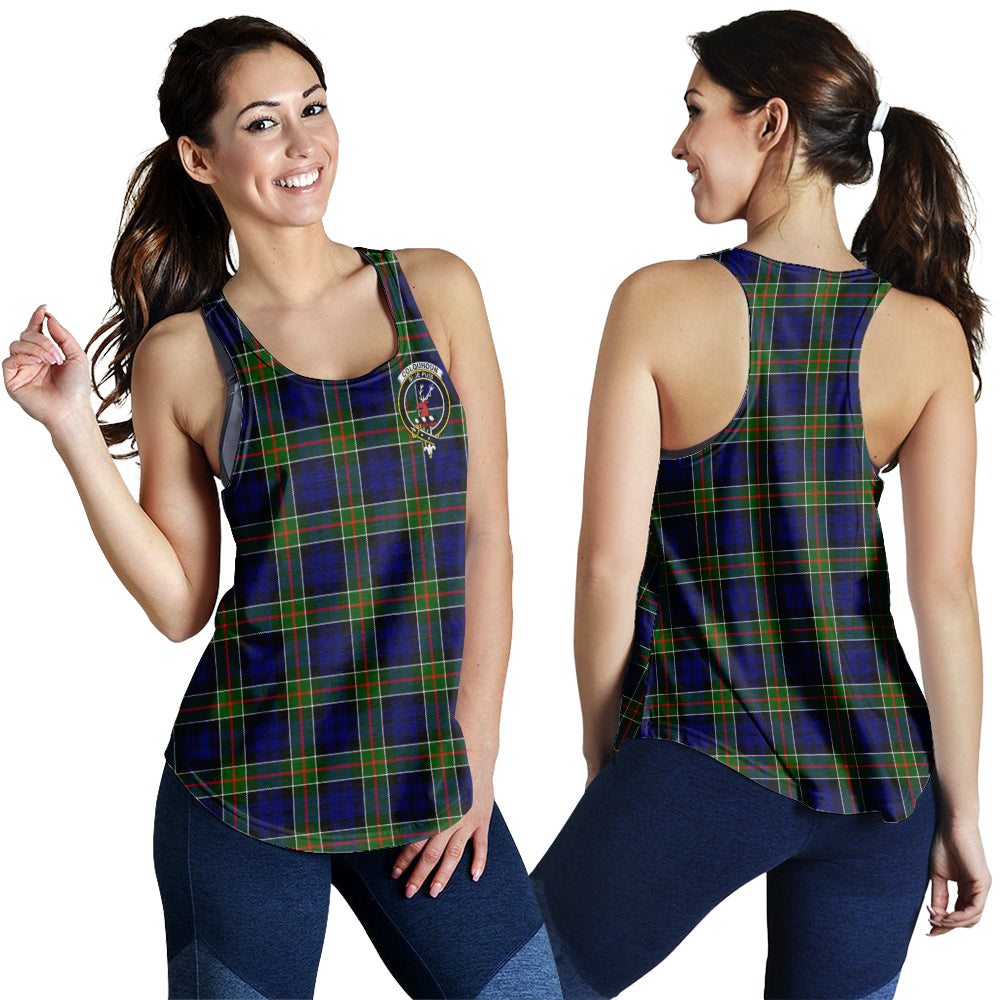 colquhoun-modern-tartan-women-racerback-tanks-with-family-crest