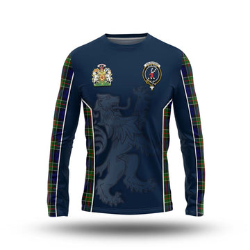 Colquhoun Tartan Long Sleeve T-Shirt with Family Crest and Lion Rampant Vibes Sport Style