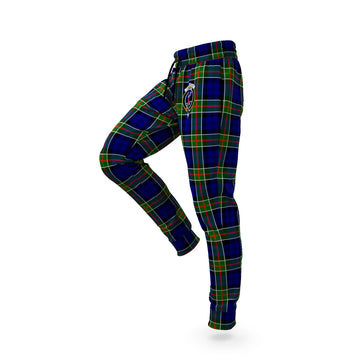 Colquhoun Tartan Joggers Pants with Family Crest