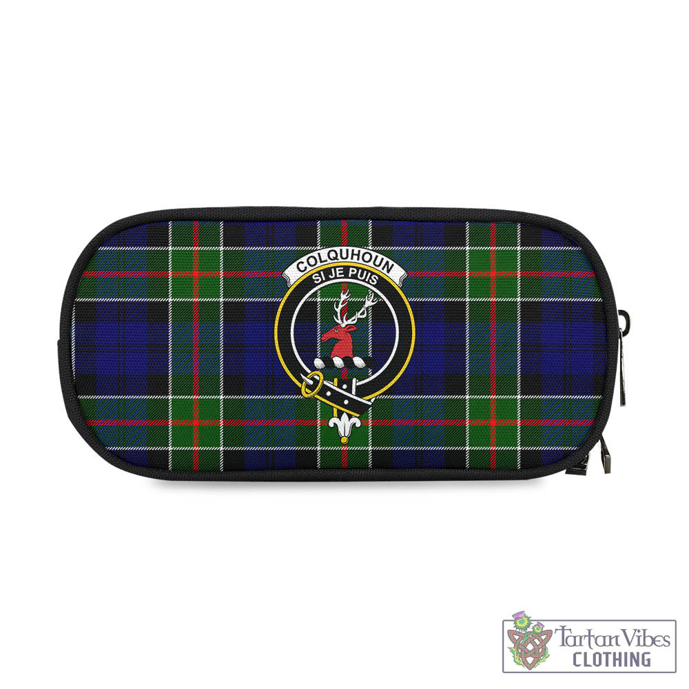 Tartan Vibes Clothing Colquhoun Modern Tartan Pen and Pencil Case with Family Crest