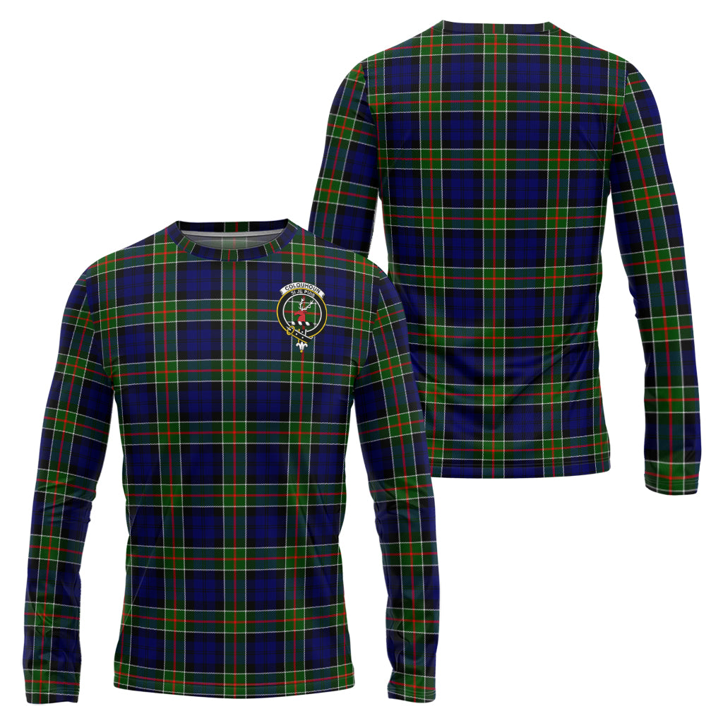 colquhoun-modern-tartan-long-sleeve-t-shirt-with-family-crest