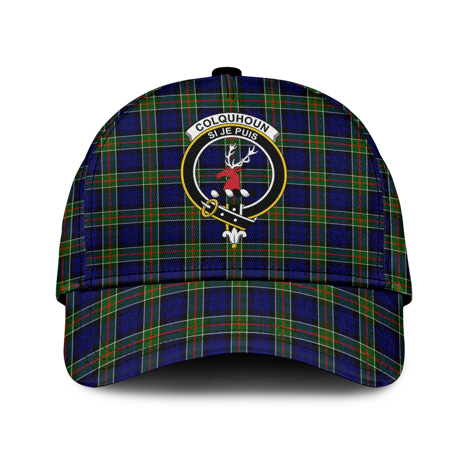 Colquhoun Tartan Classic Cap with Family Crest Classic Cap Universal Fit - Tartan Vibes Clothing