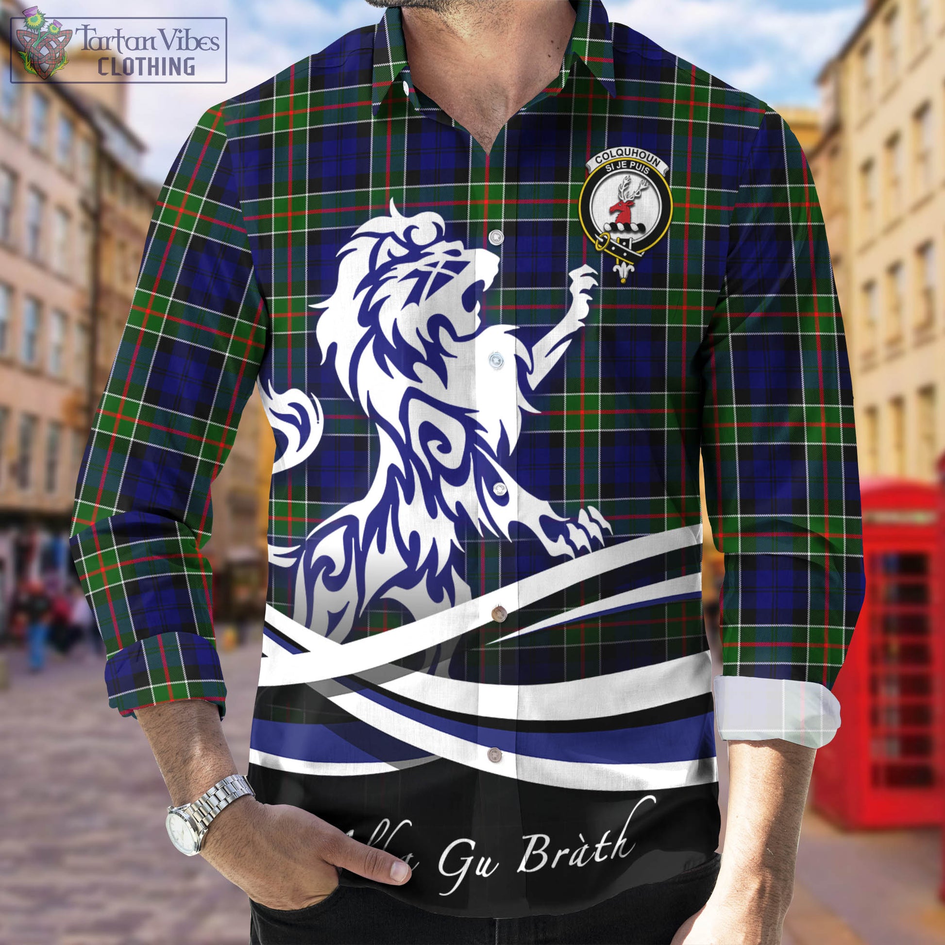 colquhoun-modern-tartan-long-sleeve-button-up-shirt-with-alba-gu-brath-regal-lion-emblem