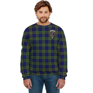 Colquhoun Tartan Sweatshirt with Family Crest