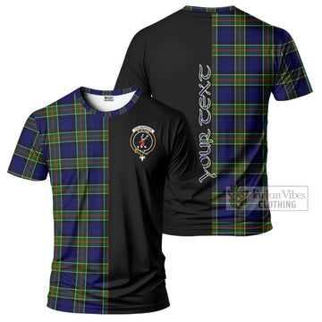 Colquhoun Tartan T-Shirt with Family Crest and Half Of Me Style