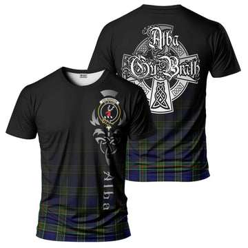 Colquhoun Tartan T-Shirt Featuring Alba Gu Brath Family Crest Celtic Inspired