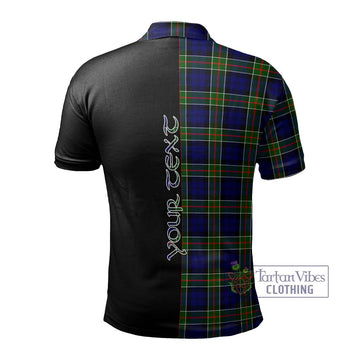 Colquhoun Tartan Polo Shirt with Family Crest and Half Of Me Style