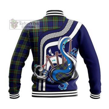 Colquhoun Tartan Baseball Jacket with Epic Bagpipe Style