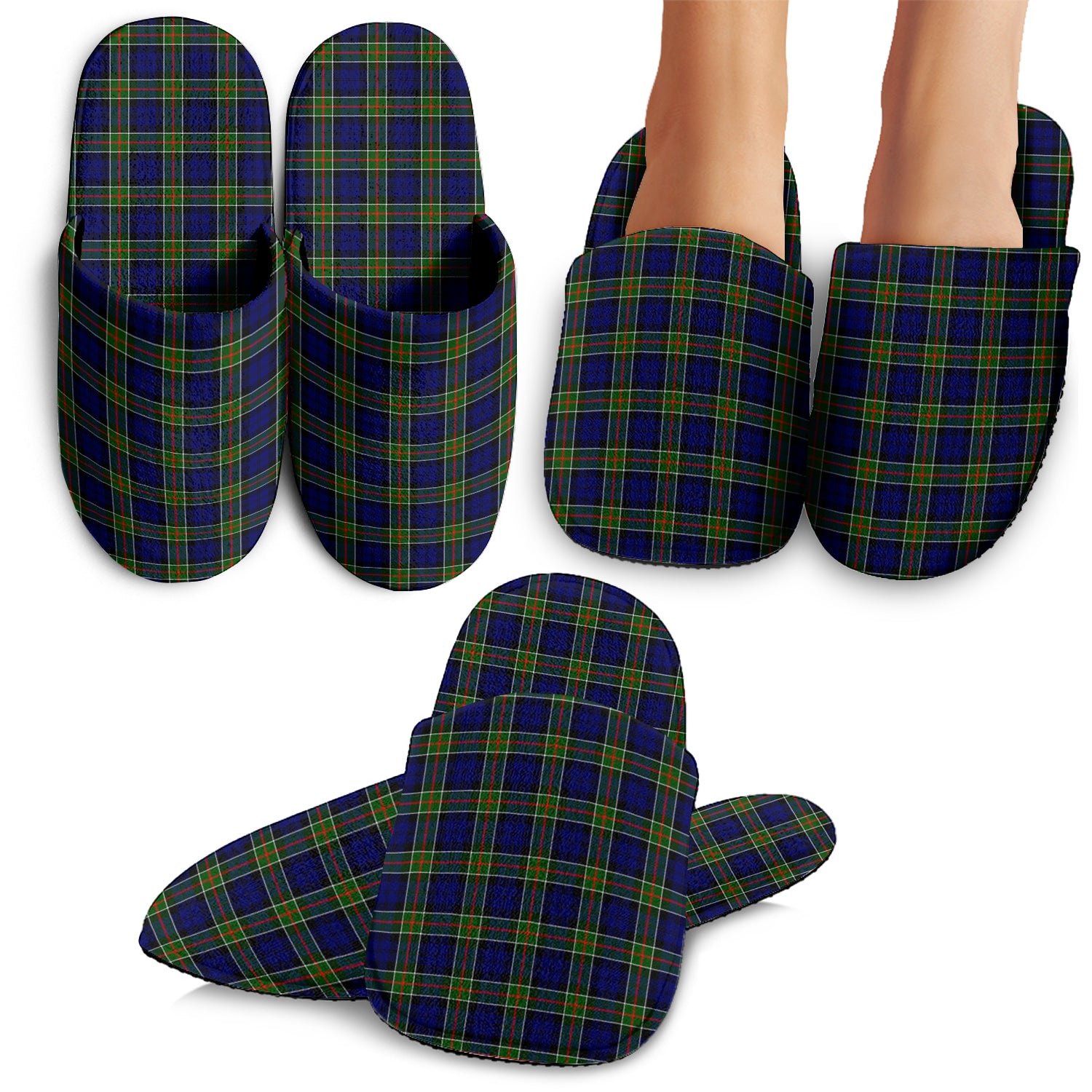 Colquhoun Modern Tartan Home Slippers - Tartanvibesclothing