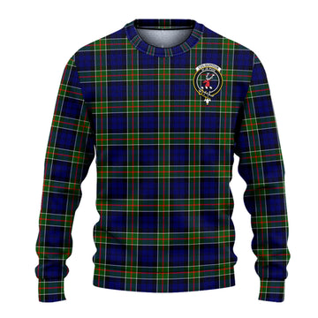 Colquhoun Tartan Ugly Sweater with Family Crest