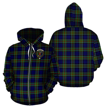 Colquhoun Tartan Hoodie with Family Crest