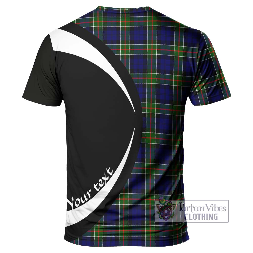 Tartan Vibes Clothing Colquhoun Modern Tartan T-Shirt with Family Crest Circle Style