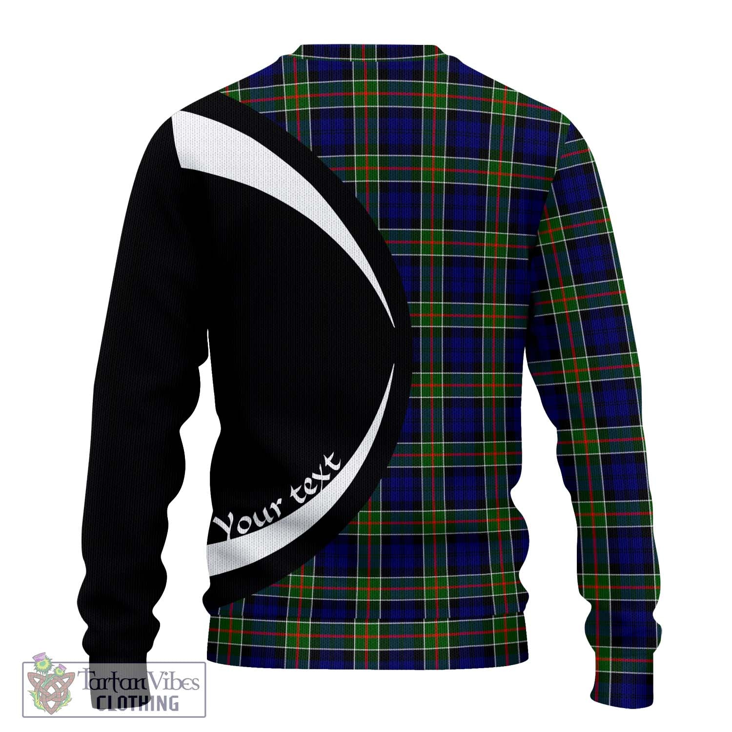 Colquhoun Tartan Ugly Sweater with Family Crest Circle Style - Tartan Vibes Clothing