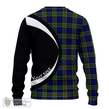 Colquhoun Tartan Ugly Sweater with Family Crest Circle Style