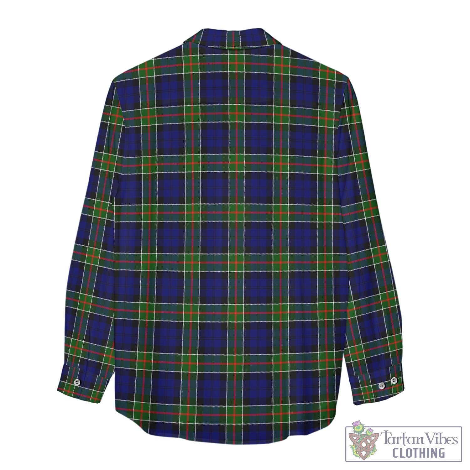 Tartan Vibes Clothing Colquhoun Modern Tartan Womens Casual Shirt with Family Crest