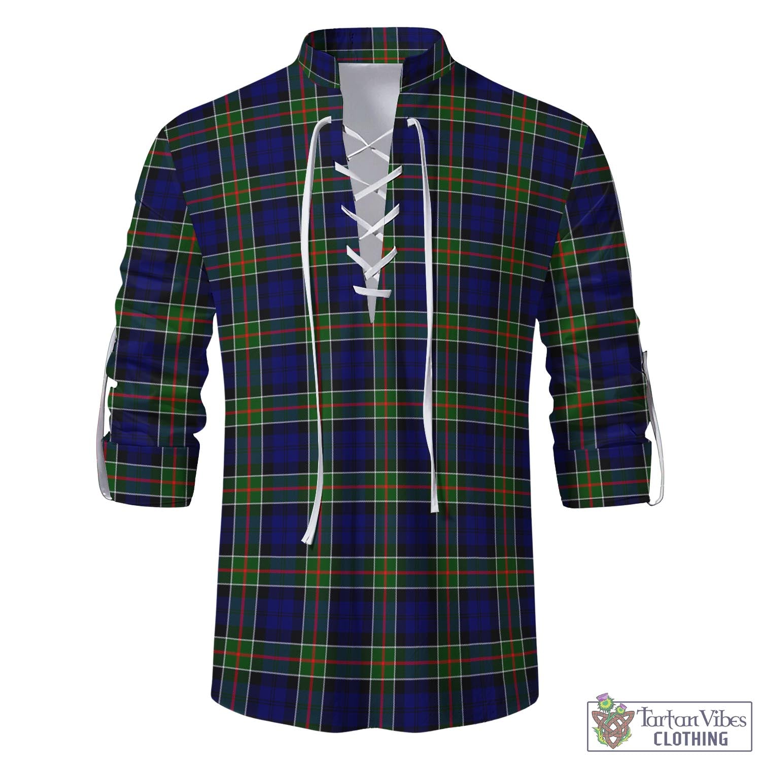 Tartan Vibes Clothing Colquhoun Modern Tartan Men's Scottish Traditional Jacobite Ghillie Kilt Shirt