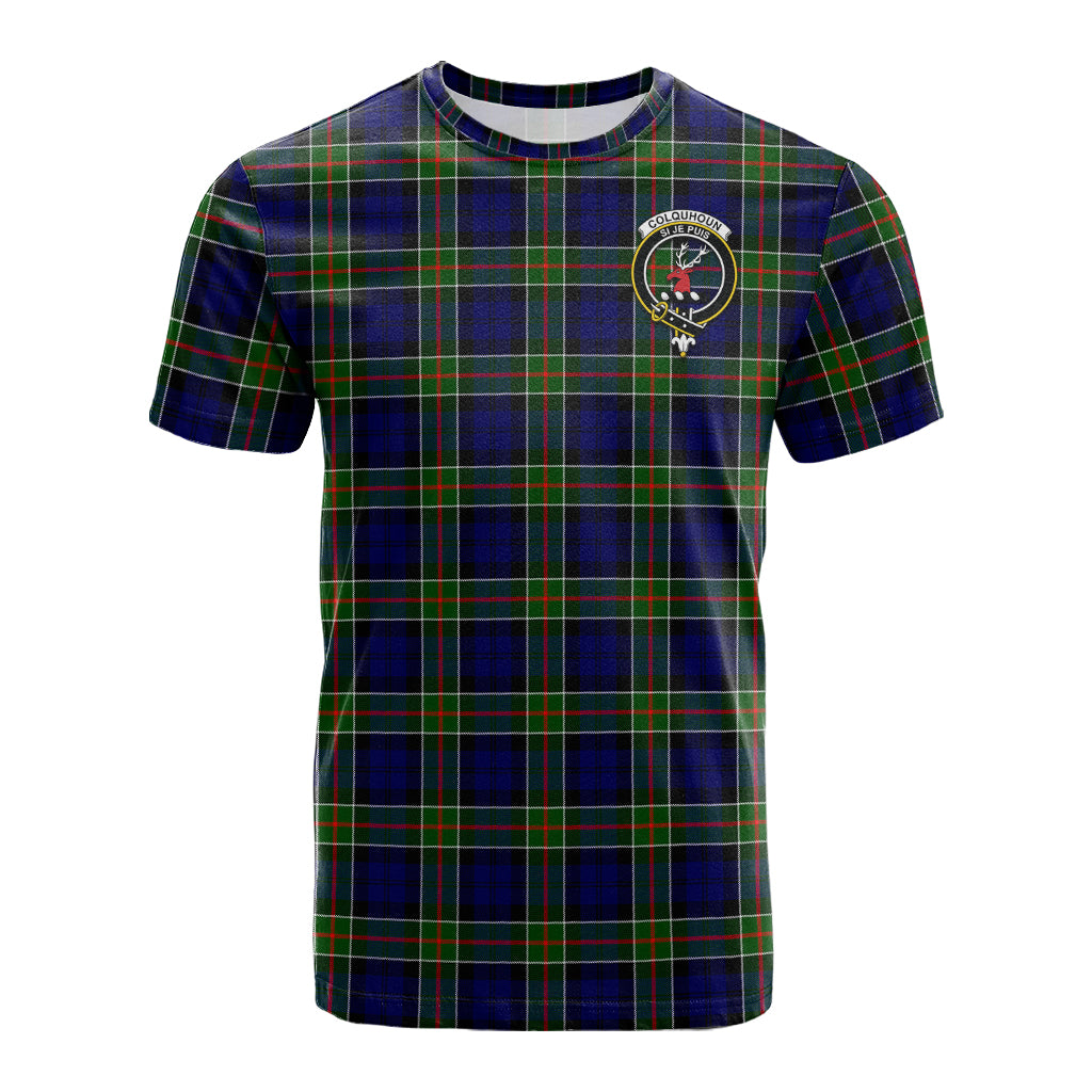 Colquhoun Tartan T-Shirt with Family Crest - Tartan Vibes Clothing