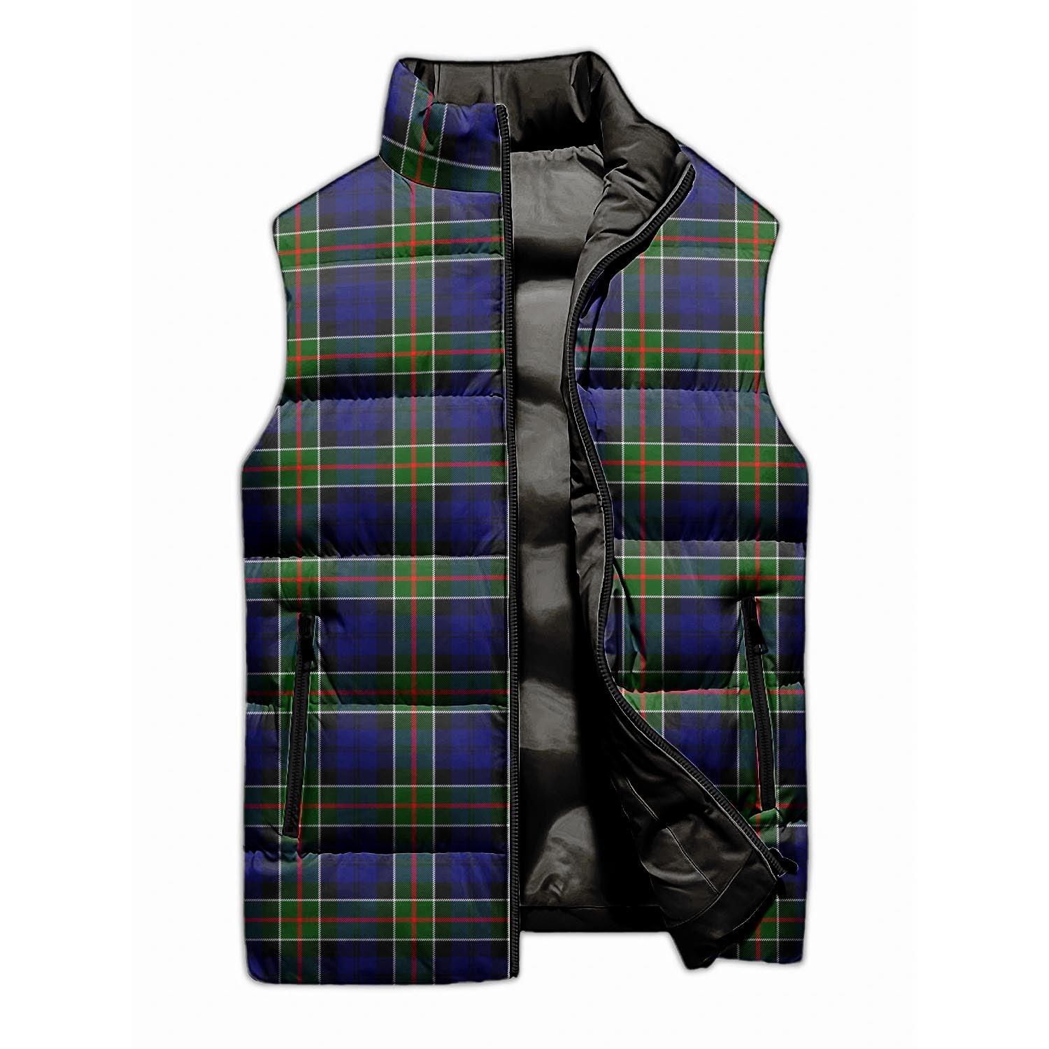 Colquhoun Modern Tartan Sleeveless Puffer Jacket - Tartanvibesclothing