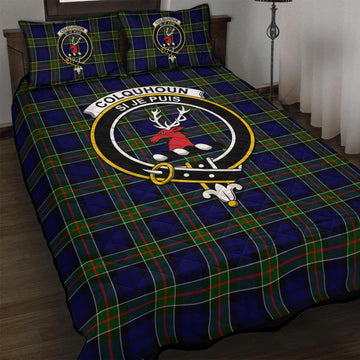 Colquhoun Tartan Quilt Bed Set with Family Crest