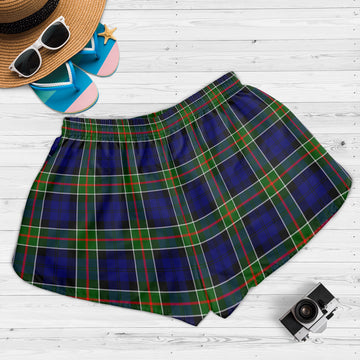 Colquhoun Tartan Womens Shorts with Family Crest