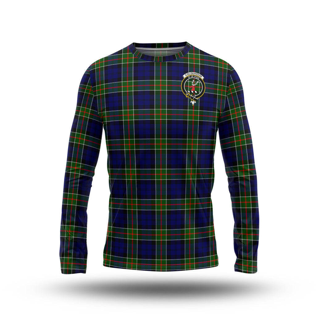 colquhoun-modern-tartan-long-sleeve-t-shirt-with-family-crest