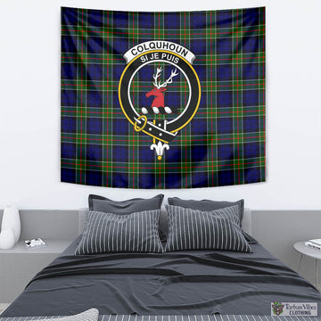 Colquhoun Tartan Tapestry Wall Hanging and Home Decor for Room with Family Crest