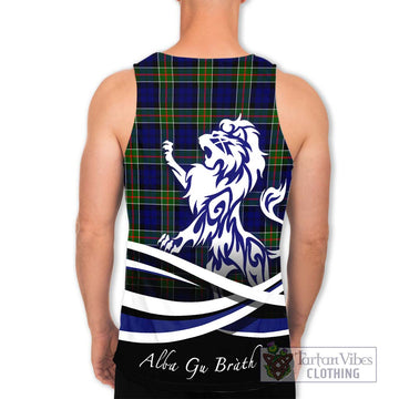 Colquhoun Tartan Men's Tank Top with Alba Gu Brath Regal Lion Emblem