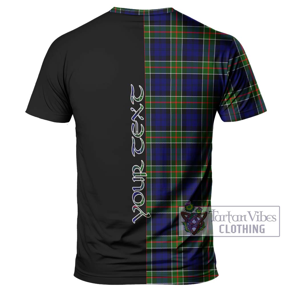 Tartan Vibes Clothing Colquhoun Modern Tartan T-Shirt with Family Crest and Half Of Me Style