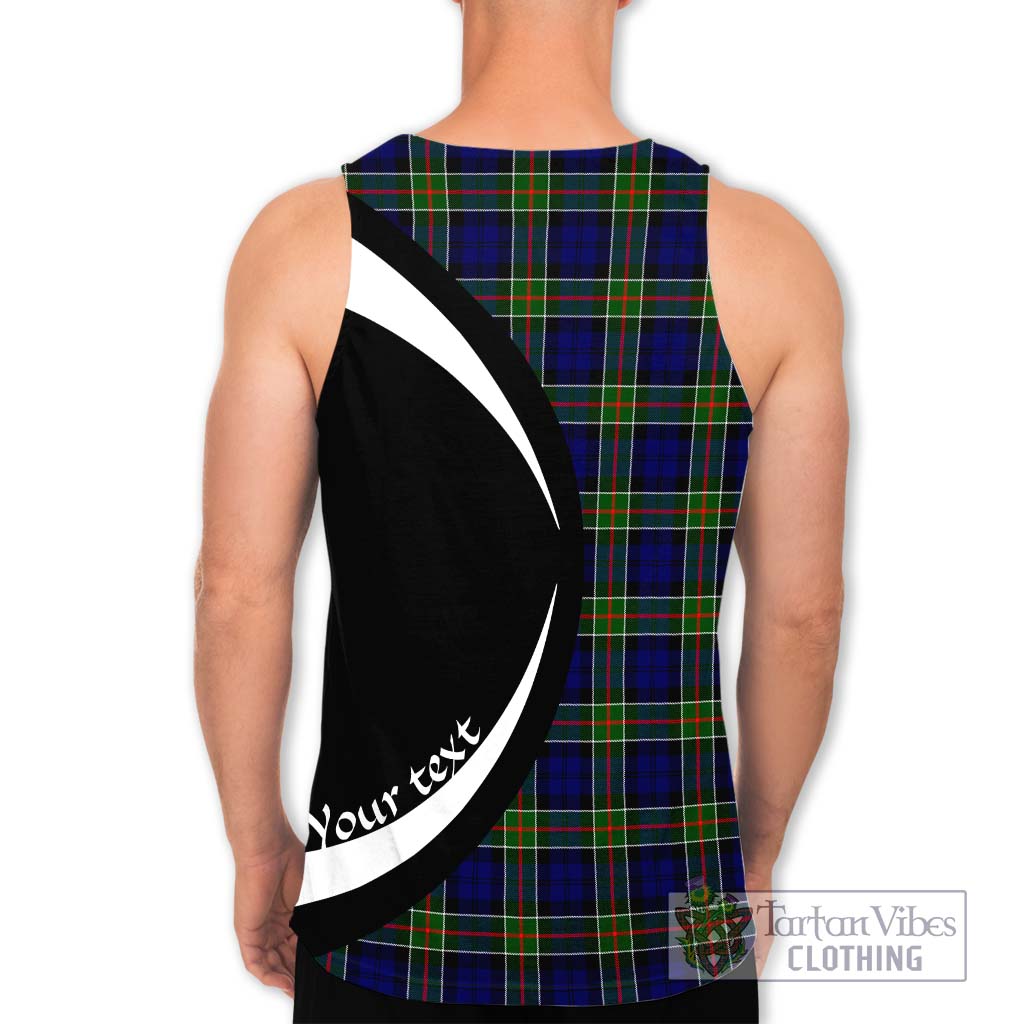 Colquhoun Tartan Men's Tank Top with Family Crest Circle Style - Tartan Vibes Clothing