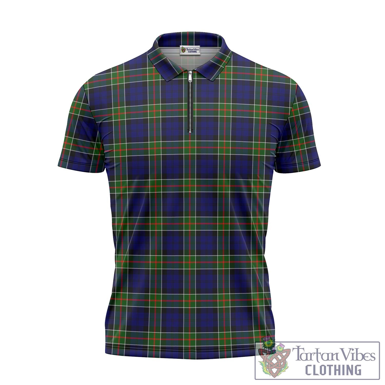 Tartan Vibes Clothing Colquhoun Modern Tartan Zipper Polo Shirt