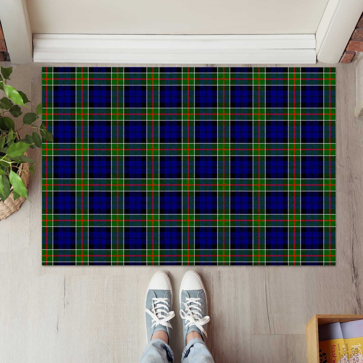 Colquhoun Modern Tartan Door Mat - Tartanvibesclothing