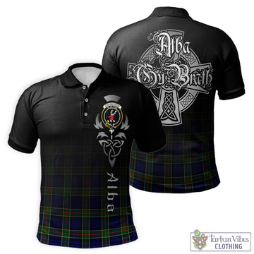 Colquhoun Tartan Polo Shirt Featuring Alba Gu Brath Family Crest Celtic Inspired