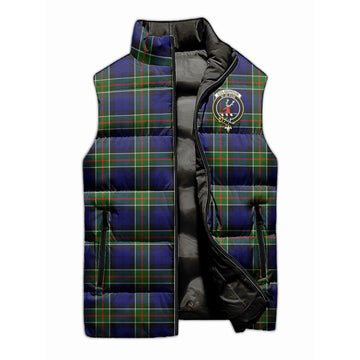 Colquhoun Tartan Sleeveless Puffer Jacket with Family Crest