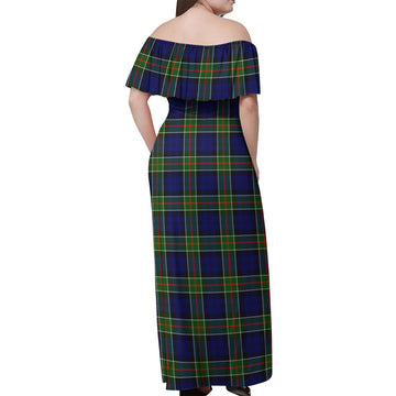 Colquhoun Tartan Off Shoulder Long Dress