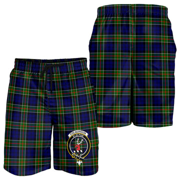 Colquhoun Tartan Mens Shorts with Family Crest